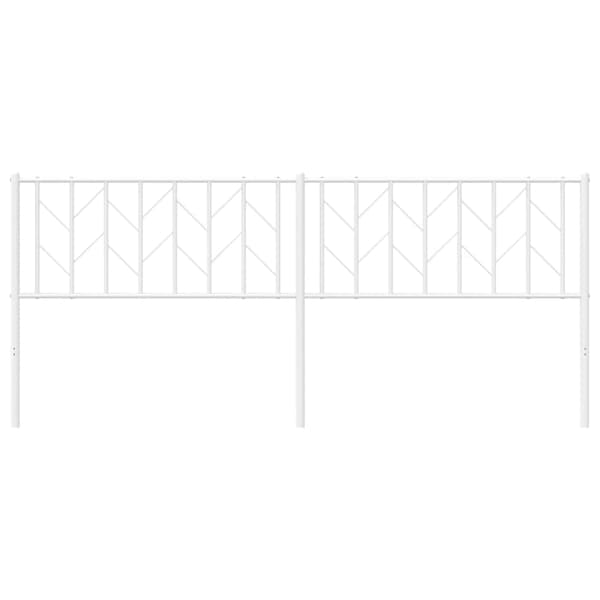 vidaXL Utskiftbar sengegavl i metall hvit 200 cm