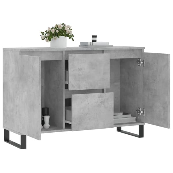 vidaXL Skjenk grå 101,5x35x70 cm konstruert tre