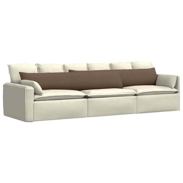 vidaXL Soffkuddar 2 st Brun 200 x 40 cm tyg