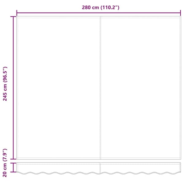 vidaXL Markis Grön och Vit 300 x 250 x 165 cm Polyester