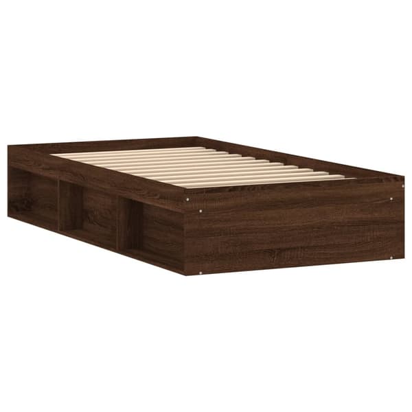 vidaXL Sengeramme brun eik 90x190 cm