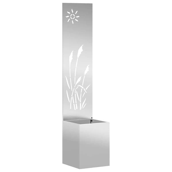 vidaXL Trädgårds integritetsskärm Silver 32 x 140 cm Galvaniserat stål