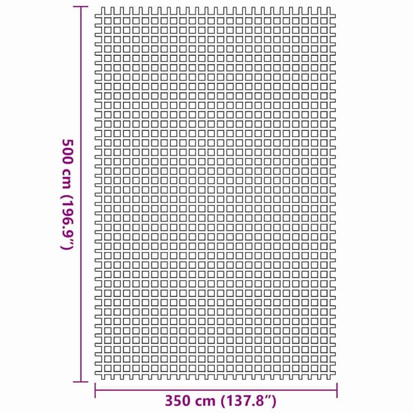 vidaXL Tältmatta Grön 500 × 350 cm Polyester