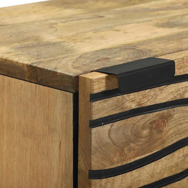 vidaXL Highboard Brun 40 x 33 x 110 cm heltre mango