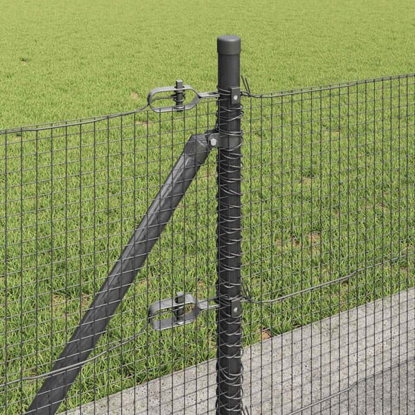 vidaXL Gjerde med innlegg. Grå 0.4 x 50 m Stål