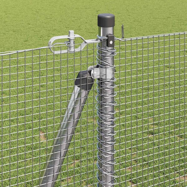 vidaXL Gjerde med innlegg. sølv 1.2 x 25 m Stål