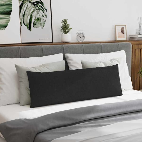 vidaXL Soffkuddar 2 st Svart 120 x 40 cm tyg
