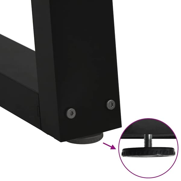 vidaXL Soffbordsben V-formade 2 st svart 60x(72-73) cm stål