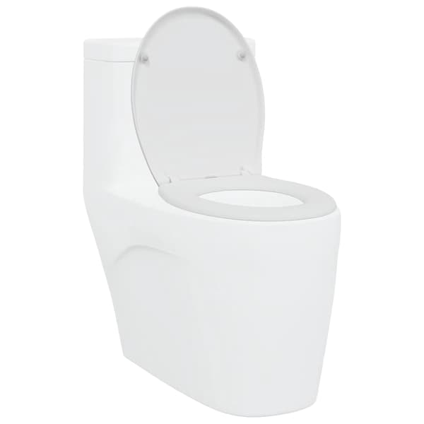 vidaXL Vit Plast Standard Stabil Standard toalettlock Oval