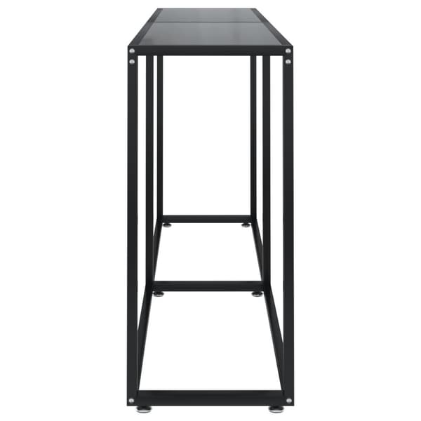 vidaXL Konsolbord svart 160x35x75,5 cm härdat glas
