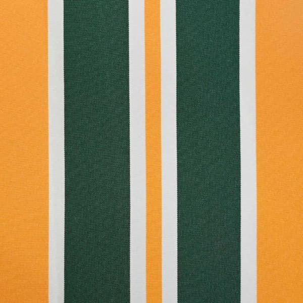 vidaXL Utfällbar markis Grön och gul 400 × 300 cm Polyester och Stål