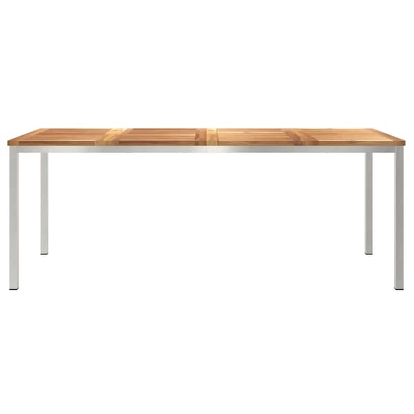 vidaXL MiddagsBord Brun 200 x 90 x 75 cm Massivt teakträ