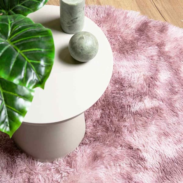 vidaXL Flossteppe med lang luv NAVARRA støvet rosa 300x200cm polyester