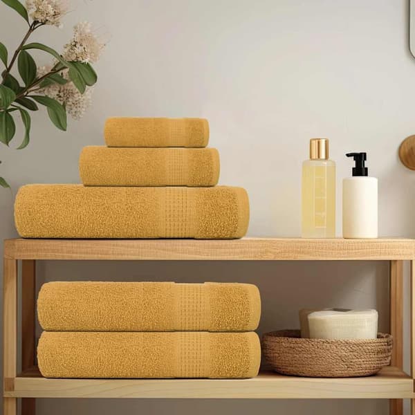 vidaXL Handdukar 12 st guld 360 gsm 100% bomull