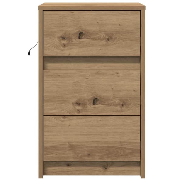 vidaXL Nattbordskap Artisan Eik 38 x 34 x 61 cm Konstruert tre