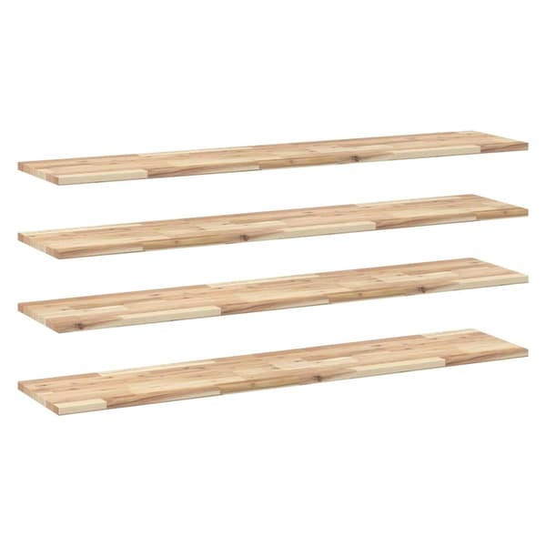 vidaXL Flytende hyller 4 stk 160x30x2 cm ubehandlet heltre akasie
