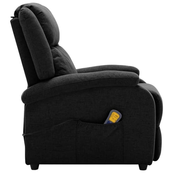 vidaXL Massagefåtölj svart tyg