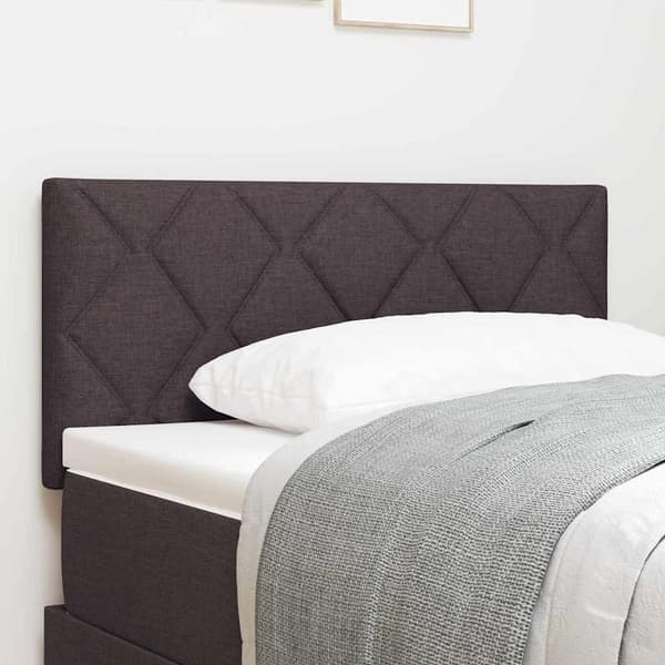 vidaXL Huvudgavel Mörkbrun 90 cm tyg