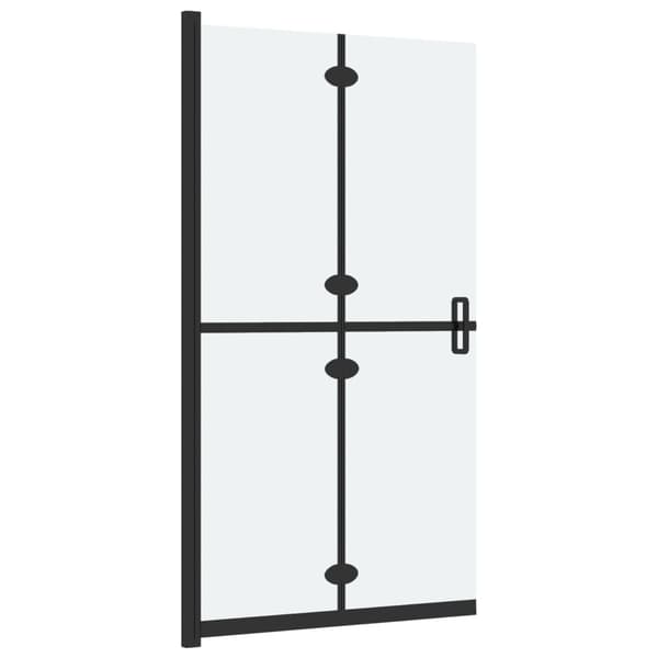 vidaXL Vikbar duschvägg med frostat ESG-glas 110x190 cm