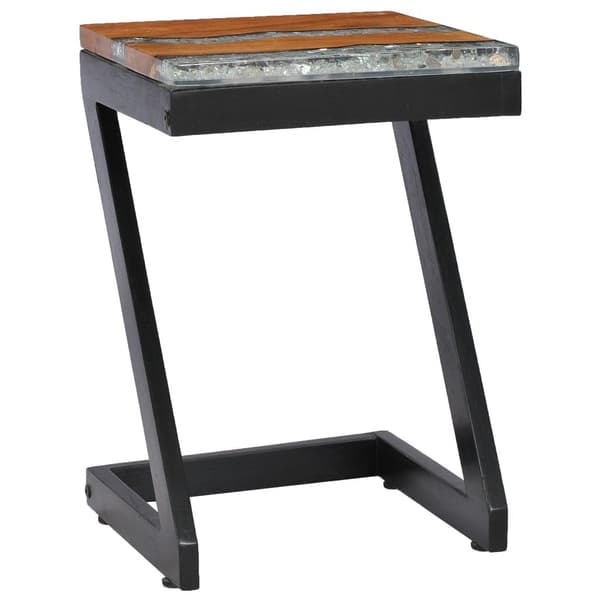 vidaXL Sofabord 30x30x50 cm heltre teak og polyresin change2