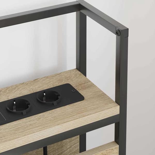 vidaXL Lagringshodegavl med hylle Sonoma eik 100 cm Konstruert tre
