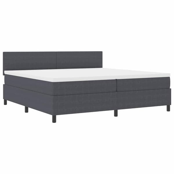 vidaXL Bäddfjäder Mörkgrå och vit 200 x 200 cm Kordread tyg