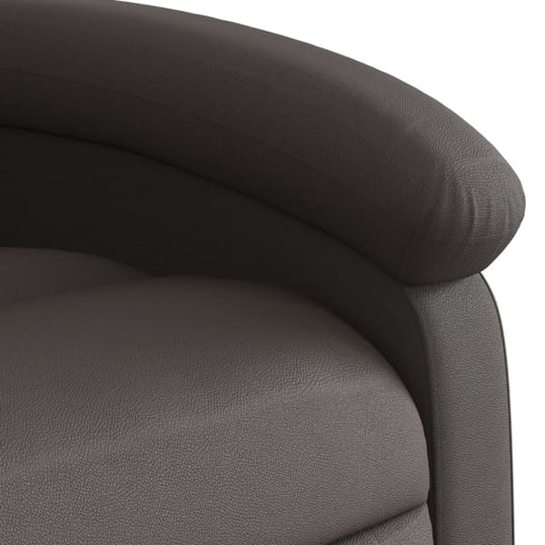 vidaXL Elektrisk massagefåtölj mörkbrun äkta läder