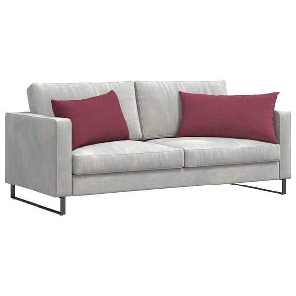 vidaXL Soffkuddar 2 st Vinröd 80 x 40 cm tyg