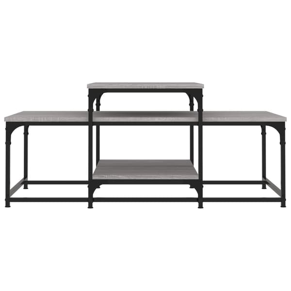 vidaXL Soffbord grå sonoma 102x60x45 cm konstruerat trä