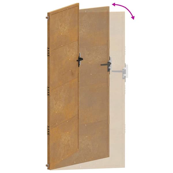 vidaXL Hageport 105x180 cm cortenstål