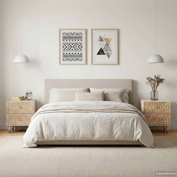 vidaXL Nattbord 2 stk 40x33x46 cm heltre mango