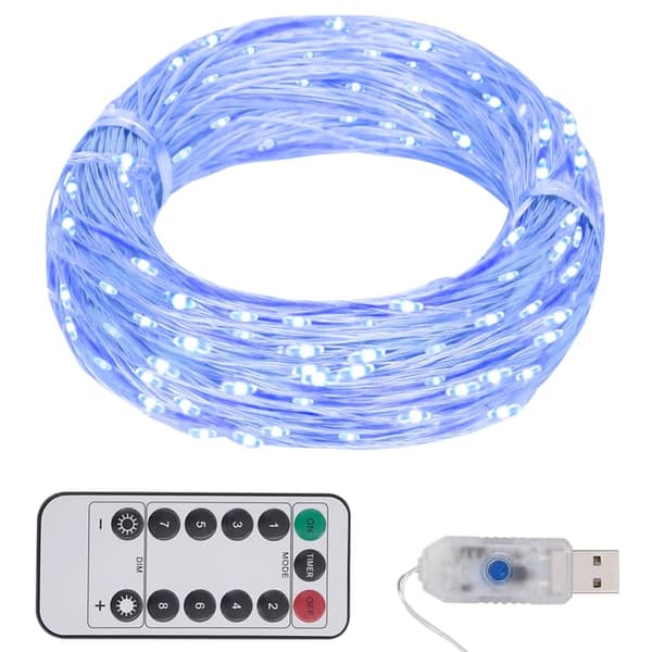 vidaXL Ljusslinga med 300 LED blå 30 m