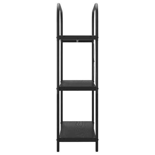 vidaXL Bokhylle Svart Eik 80 x 30 x 109 cm Konstruert tre