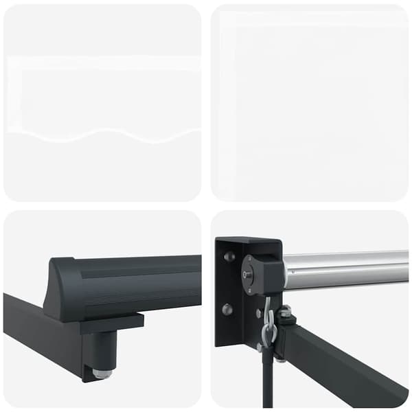 vidaXL Innvendbar Markise Hvit 400 × 300 cm Polyester og aluminium
