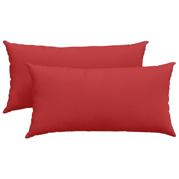 vidaXL Soffkuddar 2 st Röd 80 x 40 cm tyg