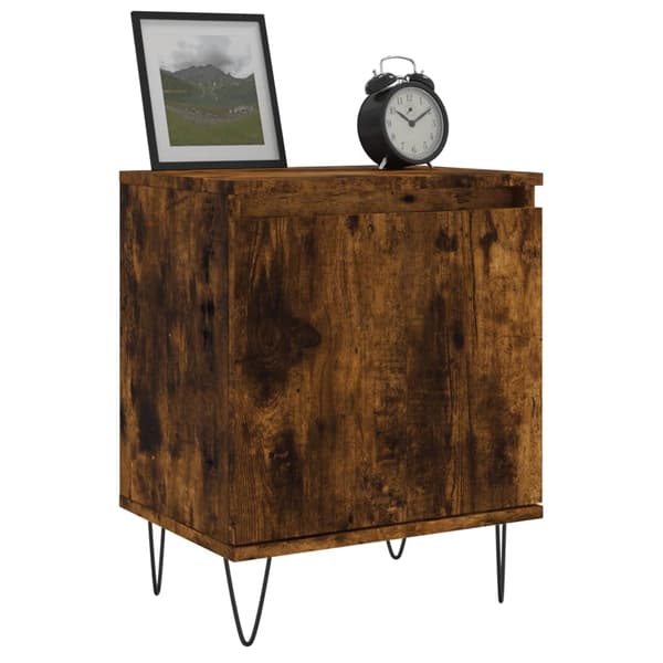 vidaXL Nattbord 2 stk røkt eik 40x30x50 cm konstruert tre