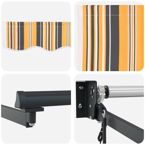 vidaXL Utfällbar markis Flerfärgsdesign 400 × 300 cm