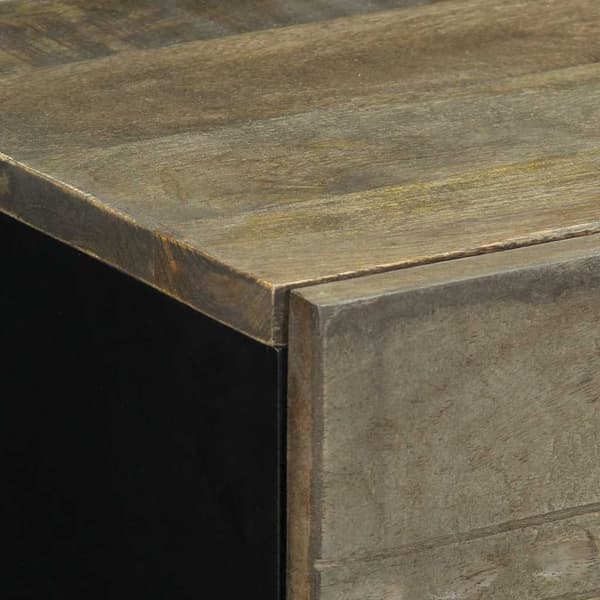 vidaXL Sängbord ljusgrått 50x33x60 cm massivt trä mango