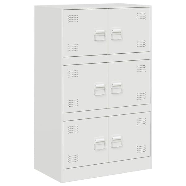 vidaXL Skjenk hvit 67x39x107 cm stål