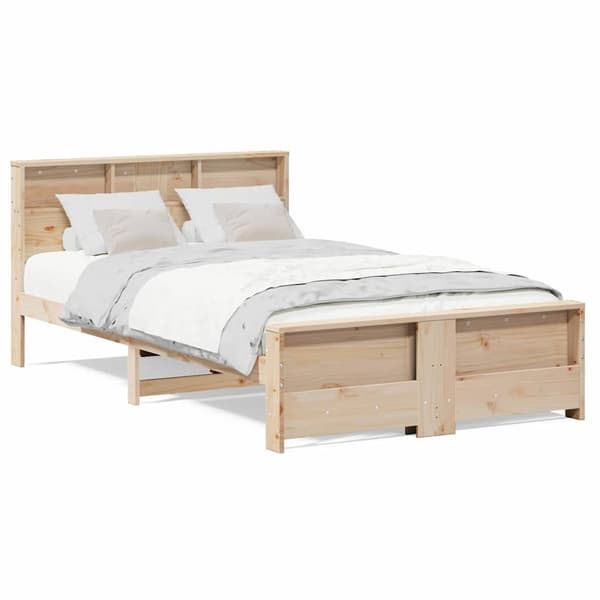 vidaXL Sengestamme med hodegjerde Brun 140 x 190 cm Konstruert tre