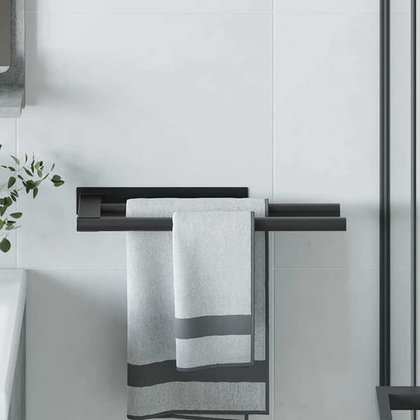 vidaXL Håndkle Rack Svart 40 x 9 x 4 cm Rustfritt stål