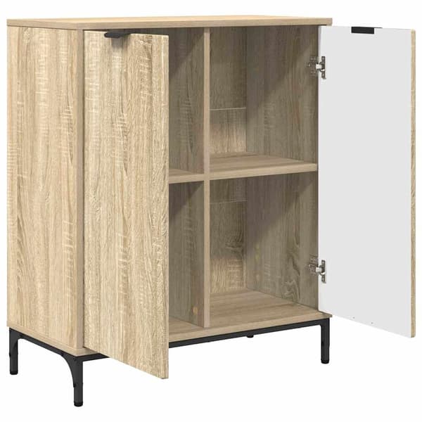 vidaXL Serviesskap Sonoma eik 69,5 x 33 x 82 cm Konstruert tre