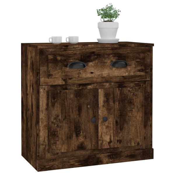 vidaXL Skjenk røkt eik 70x35,5x67,5 cm konstruert tre