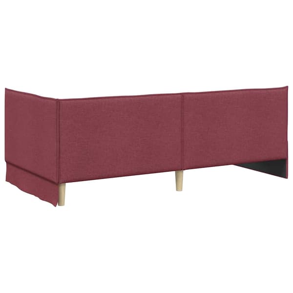 vidaXL Hörnssängram Vinröd 80 x 200 cm tyg
