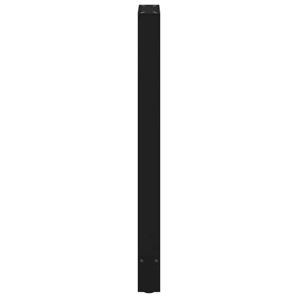 vidaXL Soffbordsben svart 2 st 50x(100-101) cm stål
