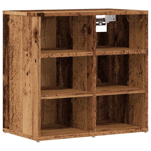 vidaXL Skoskap gammelt tre 52x30x50 cm