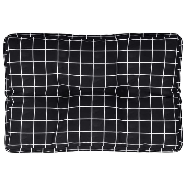 vidaXL Palldyna svartrutig 60x40x12 cm tyg