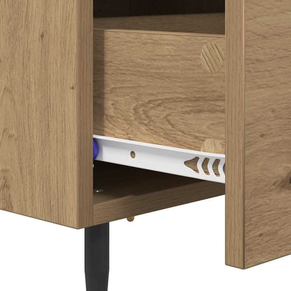 vidaXL Nattbordskap 2 pcs Artisan Eik 40 x 35 x 47,5 cm Konstruert tre