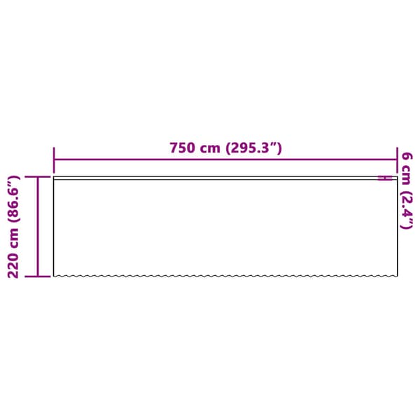 vidaXL Spetsgardin med gardiner Blommor Vit 220 x 750 cm Polyester