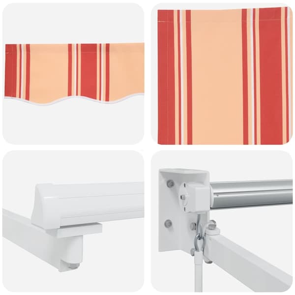 vidaXL Markis Gul och Orange 450 x 300 x 165 cm Polyester och metall